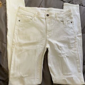 White, skinny, ripped jeans from Old Navy